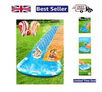 685cm Inflatable Double Lane Water Slide & 2 Bodyboards for Summer Fun