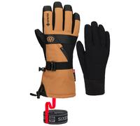 686 - Waterproof and breathable 3-in-1 Ski gloves in GORE-TEX - M Gore Smarty 3In1 Gauntlet Glove Caramel for Men in Wool - Size L - Brown Brown L
