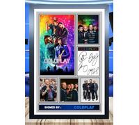 (687) Coldplay Music Legends Signed Framed Autograph Signature A4 (21 X 297 CM) Art Work Wall Art Display (REPRINT) #####