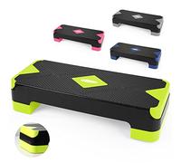 68cm Aerobic Exercise Stepper With 2 Adjustable Step Levels, 2 Height Adjustable 10cm 15cm Exercise Step Non-Slip Aerobic Fitness Cardio Home Gym Routines Training(Green)