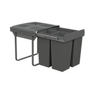 68L Pull Out Integrated Kitchen Bin for 600mm Cabinet Base Mounted