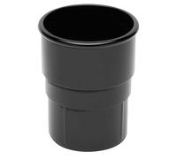 68mm Downpipe Connector for Rainwater - 2 Pack | 68mm Round Guttering Pipes and Fittings | Plastic Drain Pipe Gutters Drainage (Pipe Socket) (Black)