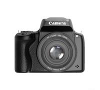 68MP Digital Camera 28X Zoom 2.8 Inch Flip Screen SLR with Fill Light Lens Hood 4K Vlogging Video Portable Black Supports 128GB Card Type-C Battery Up to 5 Hours for Travel Content Creation(Black)
