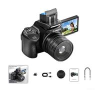 68MP Digital Camera, with 28X Digital Zoom and 4K Video Recording, 2.8-Inch 180° Flip Screen for Vlogging, Selfies and Travel Photography(A)