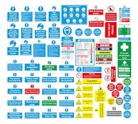68PCS Complete Kitchen Accessories Safety Signs Sticker - Vinyl Kitchen Safety Signs Set - Kitchen Safety Signage Stickers,Kitchen Hygiene Signs,Food Hygiene Stickers