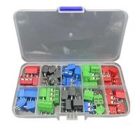 68PCS KF301 Screw Terminal Blocks 5.0mm Pitch PCB Mount Type 2P 3P for IO Cards Data Acquisition Modules and Microcontroller Boards