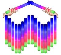 68PCS Led Foam Glow Sticks,Glow Sticks Bulk, Christmas Party Supplies with 3Modes Colorful Flashing, Glow in The Dark Party Supplies for Parties, Wedding, Birthday, Raves, Concert