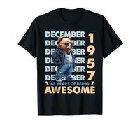68th Birthday Bear Legends December 1957 68 Years Old Mens T-Shirt