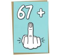 68th Birthday Card, 67 + 1, Funny Birthday Card for 68 Year Old Women or Men, A5