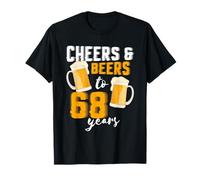 68th Birthday Cheers & Beers To 68 Years Old Birthday Gifts T-Shirt