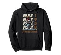 68th Birthday Dog Lover May 1996 Vintage 68 Years Old Men Pullover Hoodie