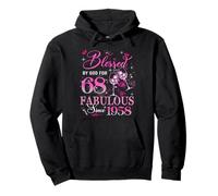68th Birthday Queen Blessed by God 68 Fabulous Since 1958 Pullover Hoodie