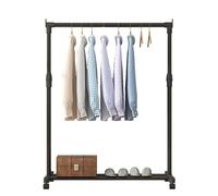 68x38x130cm Stand Clothes Rail - Heavy Duty Carbon Steel Clothes Rail, Telescopic Clothes Drying Rack, Black Clothing Rail Rack, Metal Clothing Rack Wheels, Adjustable Large Garment Laundry Racks