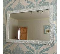 68x48cm Rectangle Shape Wall Mounted Mirror MOSAIC Effect- an Elegant Addition to Your Home- Best Gift (Silver)
