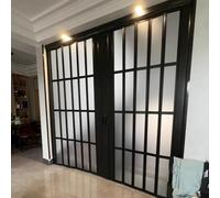 68x80in BlackAccordionDoorSpaceSaving Interior Door for Bedrooms Kitchen & Closet Heat Insulated Privacy Divider Easy Assembly