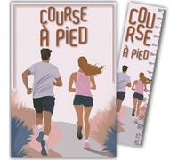 69-1026 Running Running Sports Card with Bookmark/Ruler 15 cm Paper and White Envelope Size 12 x 17.5 cm - Birthday or Party Gift - Made in France
