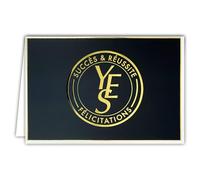 69-5165 YES Success & Success Congratulations Card - Luxury Prestige Collection Greeting Card in Shiny Gold - Success Gift Idea - Graduation - With White Envelope 12 x 17.5 cm - Made in France