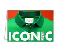 69-5169 Greetings Card Excellent Birthday Mr Irresistible Iconic Silver Polo Green Tennis Clay for Men Elegant - With White Envelope - Size 12 x 17.5 cm - Made in France