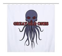 69.69x70.87Inch（177x180cm）Opaque Privacy Curtain, Use Alone Or with Clear Shower Curtain - Weighted Hem, Water-Resistant - Shower Curtain Liner, Bathroom Curtains, Bathroom CurtainSkull Octopus Great