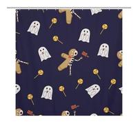 69.69x70.87Inch（177x180cm）Opaque Privacy Curtain, Use Alone Or with Clear Shower Curtain - Weighted Hem, Water-Resistant - Shower Curtain Liner, Bathroom Curtains, Bathroom CurtainHalloween Gamora Cak