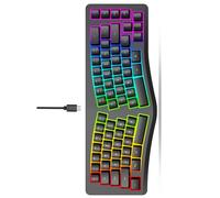 69 Ergonomic Mechanical Gaming Keyboard USB C Detachable Cable 18 RGBS Backlight Mode Silent Office Design Anti-Ghost ABS Key Cap for PC Sculpture