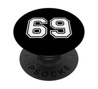 69 Number Sixty-Nine Team Sports Graphic Matching Varsity PopSockets Adhesive PopGrip