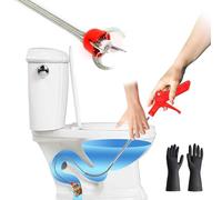 69"Toilet Snake Clog Remover,Toilet Auger Grabber Tool，Plumbing Snake for Toilet,With 4 Claws Bendable Hose Pickup Reaching Assist Tool for Grabbing Objects Blocked in Toilet Pipes and Drainage Drains