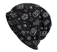 690 Beanie Witchy Tarot Cards Brimless Hat Lightweight Knit Winter Hat Adjustable Beanie for Men for Headwear Guys Mens