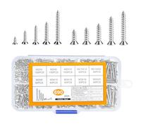 690 Pcs M2 M3 Small Wood Screws Assortment Kit, for Phillips Cross Flat Head Self Tapping Screws for Deck Chipboard Construction Drywall Concrete Screw Assorted Set(silver)