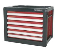 690 x 465 x 535mm RED 6 Drawer Topchest Tool Chest Storage Unit - Heavy Duty