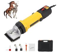 690W Horse Clippers, Professional Electric Horse Grooming Kit, 6 Speed Control, Detachable Blade, Rotatable Button, 500Cm Power Cord, Shaving Equine Clippers for Large Thick Coat Animals Yellow