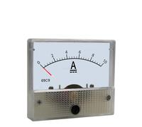 69L9 DC/AC Ammeter Pointer 1A2A3A5A10A20A30A50A Panel Size 65 * 80mm Hole 60mm 1Pcs(69C9 DC,10A)