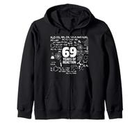 69th Birthday 69 Years Old Funny Chemistry Nerd Humor Geek Zip Hoodie