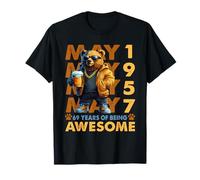 69th Birthday Bear Beer May 1957 Vintage 69 Years Old T-Shirt