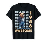 69th Birthday Bear Legends December 1956 69 Years Old Mens T-Shirt