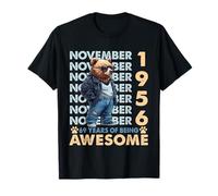 69th Birthday Bear Legends November 1956 69 Years Old Mens T-Shirt