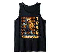 69th Birthday Bear Legends October 1956 69 Years Old Mens Tank Top
