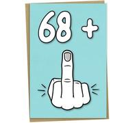 69th Birthday Card, 68 + 1, Funny Birthday Card for 69 Year Old Women or Men, A5