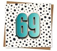 69th Birthday Card for Her, Funny Design