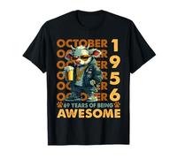 69th Birthday Cow Legends October 1956 69 Years Old Mens T-Shirt