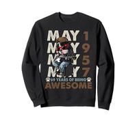 69th Birthday Dog Lover May 1996 Vintage 69 Years Old Men Sweatshirt
