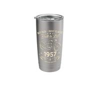 69th Birthday man Gift Motorcycle Motorcyclist Biker 1957 Stainless Steel Insulated Tumbler