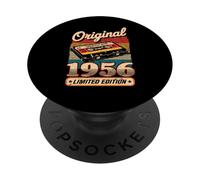 69th Birthday Retro Vintage 1956 Men Women PopSockets Adhesive PopGrip