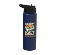 69th Birthday Retro Vintage 1957 Men Women Stainless Steel Insulated Water Bottle