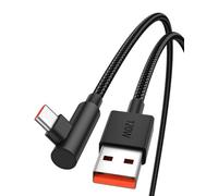 6A Braided 1m USB C Cable 120W Right Angle for XiaoMi 17/15/POCO X8 Pro Max | Data Cord Fast Charging for Redmi Note 17/15/14/13/12/11 for XiaoMi 17T 15T 14T 13T 12 11T/POCO F9 M8 F8 X7 Pro/Pad 8 7 Black