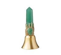 6A Natural Crystal Pointed Magic Wishing Bell, Healing Crystal Bell with Gemstone for Positive Energy and Spiritual Practices(Aventurine)