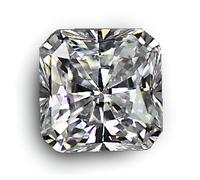 6A Quality Cubic Zirconia, White/Clear Square Modern Radiant Cut CZ (5mm (0.65ct))