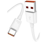 6A USB C Charger Cable Fast Charge for Honor X6c 1m 100W Type C Cable Fast Charging USB A to C Data Lead Charging Cord for Honor 600 400 200 Lite/Smart/Pro Magic 6 7 8 Lite V6 90 X6b X8d Pad X9a X8a