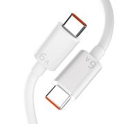 6A USB C Charger Cable SuperCharge for Honor 400 Lite 1m 100W Type C Cable USB C to C Data Lead Fast Charging Cord for Honor 200 400 Smart/Pro Magic 8 Pro 7 6 Lite V5 V3 X6c X5c Plus Pad X8a X9a 9 10
