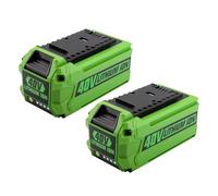 6Ah Li-Ion Replacement Battery - Compatible with Greenworks G-Max 40V 29462 29472 - for Lawn Mower Power Tools 20302 20672 20202 20322 & Power Tools(1Pcs), JYLSSKUK, 2pcs